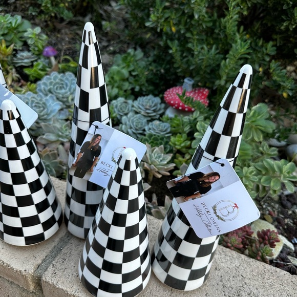 Becki Owens holiday collection black white checkered Christmas tree LARGE - Picture 6 of 12